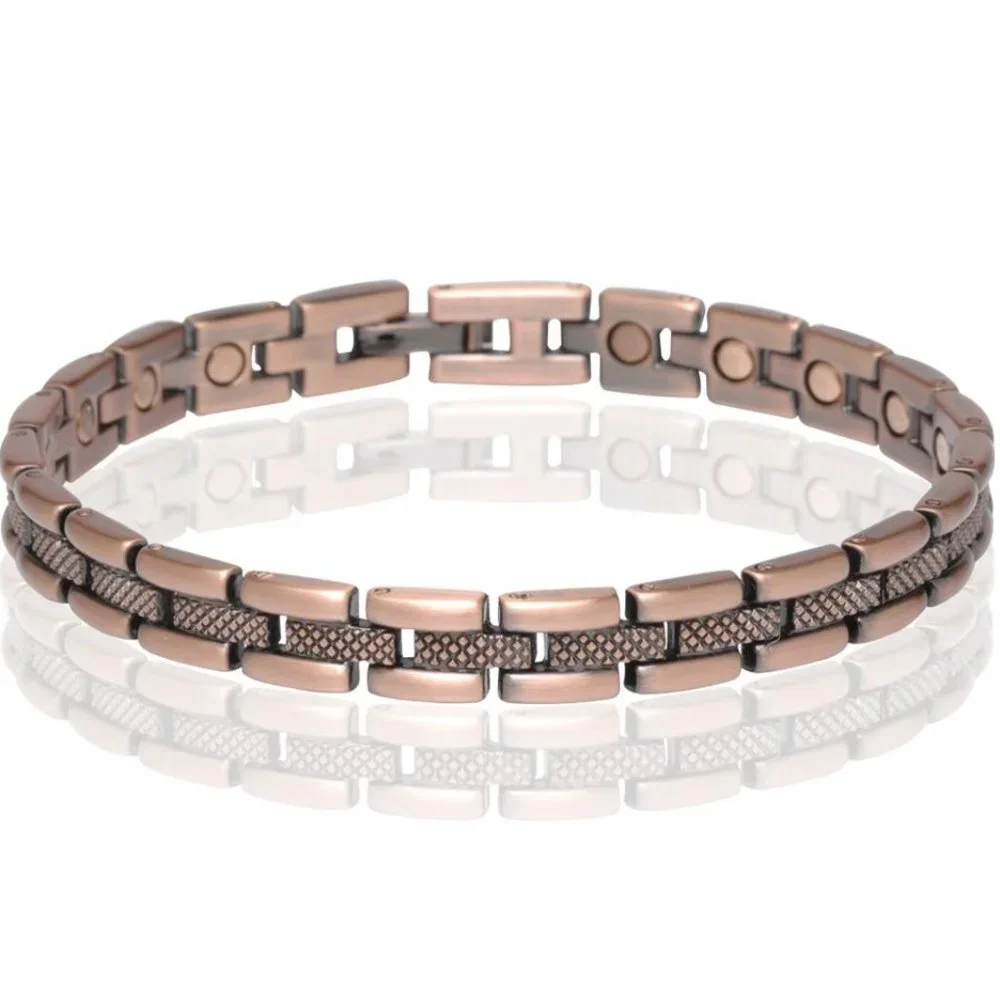 Antique Copper Magnetic Link Bracelet - Arthritis Pain Relieve Energy Bracelet